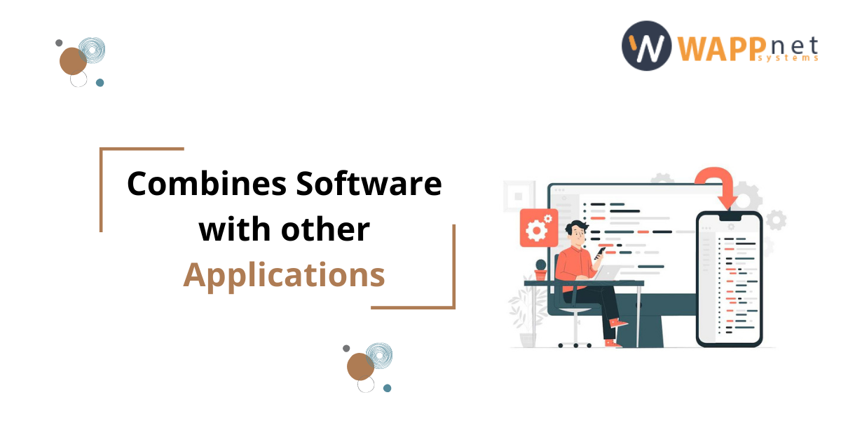 Combines software with other applications