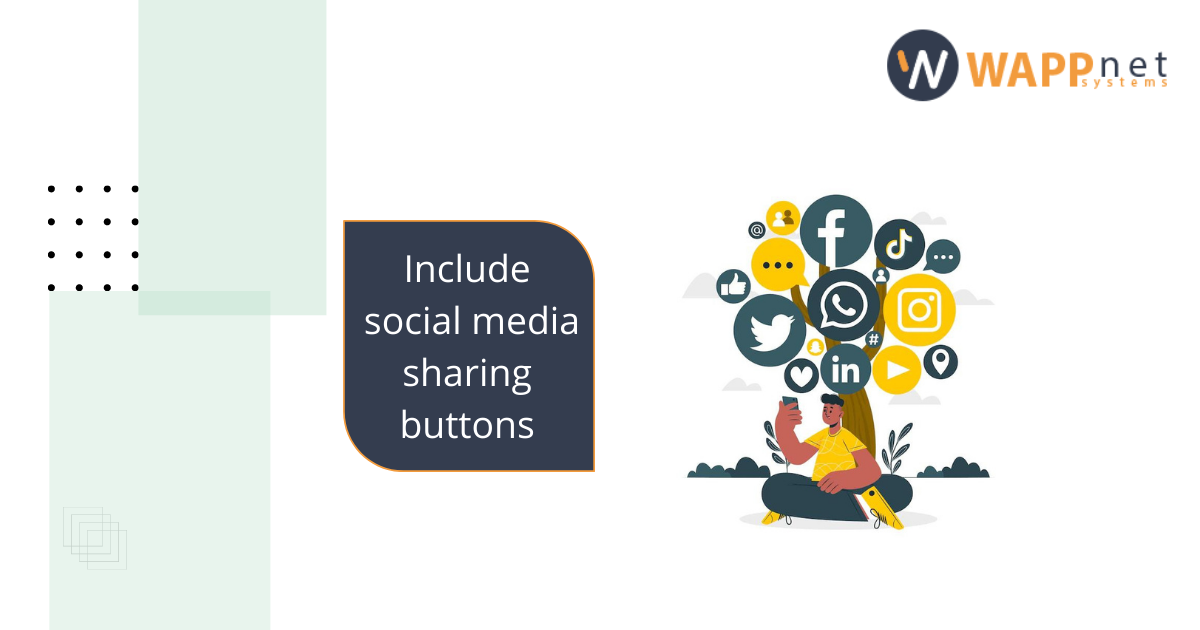 Include social media sharing buttons