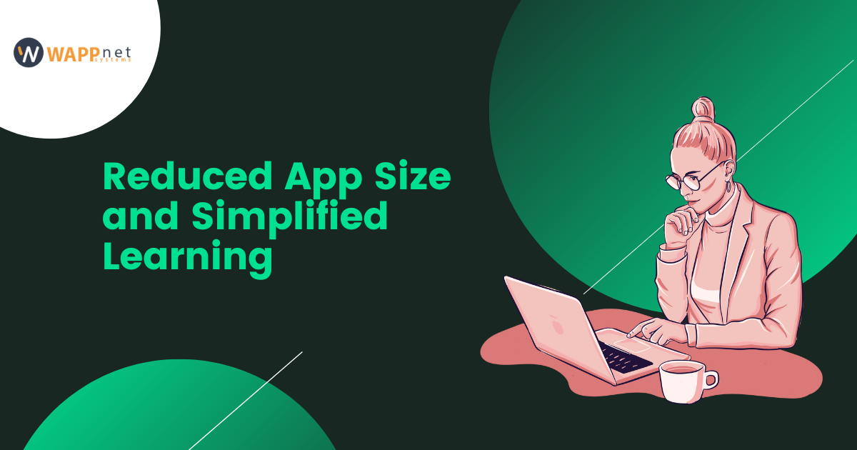 Reduced app size and simplified learning