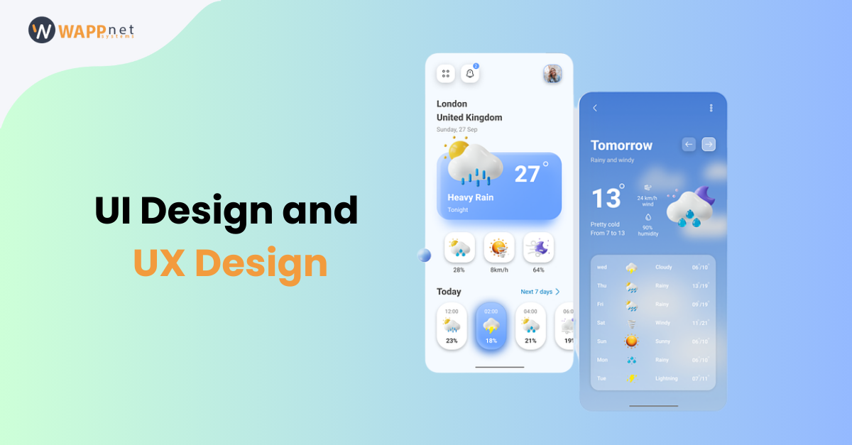 UI Design and UX Design